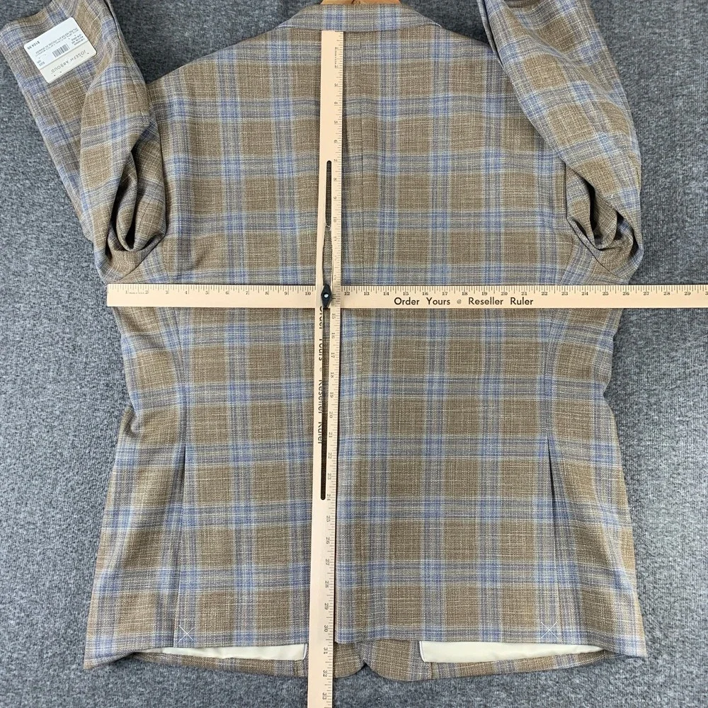 Joseph Abboud Blazer Jacket Men 52R Brown Glen Plaid Sport Coat NEW